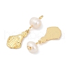 Natural Cultured Freshwater Pearl & Brass Pendants KK-U062-04G-2