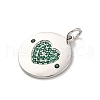 Brass Micro Pave Cubic Zirconia Pendants KK-U033-11P-03-2