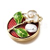 Alloy Enamel Pendants ENAM-K076-10B-G-2