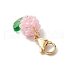 Flower Glass Seed Beads Beaded Pendant Decorations HJEW-MZ00195-6