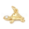 Brass Pave Cubic Zirconia Pendants KK-U062-60G-1