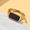 316L Stainless Steel Natural Gemstone Finger Rings for Women RJEW-U054-02C-02G-3