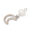 Natural Cultured Freshwater Pearl & Brass Pendants KK-U062-16P-2