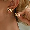 Simple Bow Earrings Metal Studs Party Jewelry Gift YI7413-1