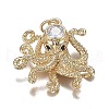 Brass Micro Clear & Black Cubic Zirconia Pendants ZIRC-F120-067G-1