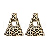 Leopard Print Alloy Dangle Stud Earrings EJEW-K304-01D-G-4