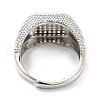 Rack Plating Brass Micro Pave Cubic Zirconia Rings RJEW-E064-11P-3