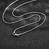 Non-Tarnish 304 Stainless Steel Square Snake Chain Necklaces X-NJEW-L173-005-P-1