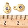 304 Stainless Steel with Rhinestone Charms STAS-Q345-17G-03-3