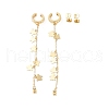 Rack Plating Brass Cuff Earrings for Women EJEW-G394-07B-G-1