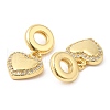 Brass with Cubic Zirconia Pendants KK-K343-07G-2