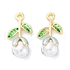 Alloy Enamel Pendants FIND-M060-22G-04-1