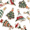 50Pcs 5 Style Alloy Enamel Pendants ENAM-LS0001-46-RS-4