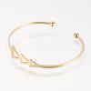 Brass Cuff Bangle BJEW-P168-F13-1