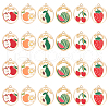  24Pcs 6 Style Alloy Enamel Pendants ENAM-NB0001-76-NR-1