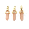 Natural Sunstone Double Terminal Pointed Pendant G-H097-01G-03-1