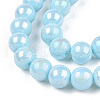 Electroplate Opaque Glass Beads Strands GLAA-T032-P6mm-AB10-3