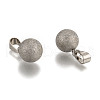 Non-Tarnish Round 303 Stainless Steel Pendants with 201 Stainles Steel Clasp STAS-M184-14B-1