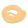Translucent Crackle Glass Beads Strands CCG-T003-01F-2