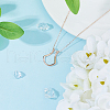 FIBLOOM 1Pcs Stainless Steel Teardrop Pendant Necklace NJEW-FI0001-59C-4