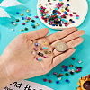 180Pcs 9 Colors 2-Hole Drawbench Glass Seed Beads SEED-TA0001-06-6