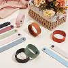 ANATTASOUL 12Pcs 12 Colors Flat PU Imitation Leather Cord Bracelets for Women Men BJEW-AN0001-83-7