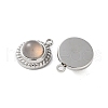 Natural Grey Agate Half Round Charms STAS-L022-399P-04-2