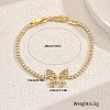 Elegant Brass Charm Bracelets OR7420-4-2