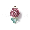 Glass Seed Beaded Pendants PALLOY-MZ00593-05-1
