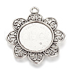 Tibetan Style Alloy Pendant Cabochon Settings TIBE-T003-03AS-NR-1