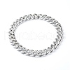 CCB Plastic Rhinestone Curb Chain Necklaces NJEW-JN03560-1