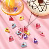 50Pcs 5 Colors Opaque Resin Pendants RESI-CJ0003-24-6
