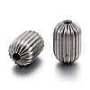 Non-Tarnish 304 Stainless Steel Corrugated Beads X-STAS-P218-25-8mm-2