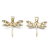 Brass Micro Pave Cubic Zirconia Pendants ZIRC-N039-186B-NF-2