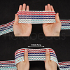 Gorgecraft 5M Rainbow Color Flat Polyester Wave Elastic Cord OCOR-GF0003-85C-3