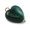 Acrylic Imitation Gemstone Style Heart Connector Charms PALLOY-JF03510-02-3