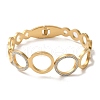 Stainless Steel Crystal Rhinestone Hollow Ring Hinged Bangles for Women BJEW-G719-23G-2