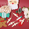 Wood Round Beads Pendant Decoration HJEW-CA00009-4