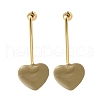 Brass Heart Dangle Stud Earrings EJEW-A121-19B-03-3