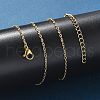 304 Stainless Steel Cable Chain Necklace STAS-T040-PJ205-40-4