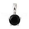 Brass Micro Pave Cubic Zirconia Charms KK-D356-05E-P-1