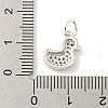 Rack Plating Brass Micro Pave Clear Cubic Zirconia Pendants KK-B093-02D-P-3