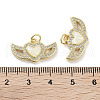 Brass Micro Pave Clear Cubic Zirconia Pendants KK-L213-011G-01-3
