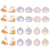 30Pcs 6 Styles Alloy Enamel Pendants ENAM-CJ0001-120-3
