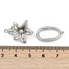 Brass Micro Pave Clear Cubic Zirconia Fold Over Clasps KK-U043-17P-3
