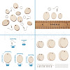 Yilisi DIY Unfinished Wooden Pendant Earring Making Kits DIY-YS0001-17-9