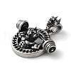 304 Stainless Steel Pendants STAS-D014-19AS-2
