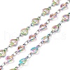 Rainbow Color 304 Stainless Steel Link Chains STAS-P219-08M-1