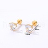 Stainless Steel Heart Stud Earrings for Women XK4183-4