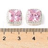 Brass Micro Pave Cubic Zirconia Beads KK-A253-20S-01-3